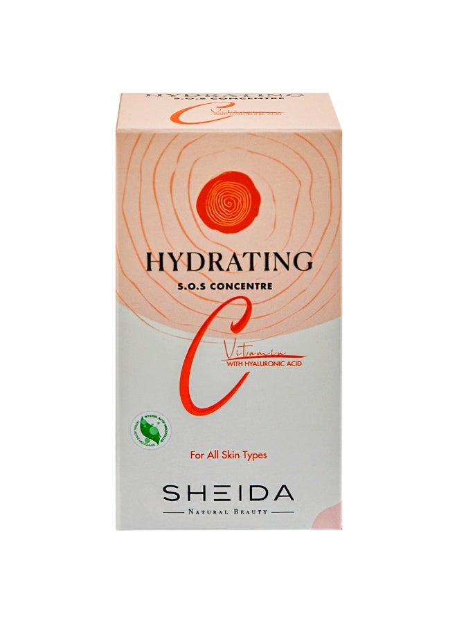 SHEIDA Hydrating S.O.S Concentre Vitamin C Face Serum With Hyaluronic Acid - Dark Spot Removing Serum, Vitamin C Serum with Ferulic Acid and Vitamin E - Anti-Aging and Brightening Serum, Pure Vitamin C Skin Care Serum-30ml - Image 2